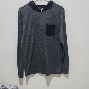 Westy MFG Co Gray Black Knit Pullover Hoodie Men’s Size M Hooded Sweatshirt